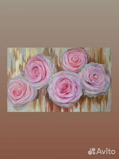 Картина маслом на холсте Розы