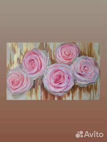Картина маслом на холсте Розы