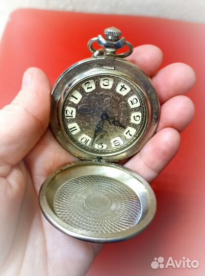 Часы карманные Молния Пожарный,механические