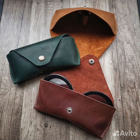 Очечник из натуральной кожи