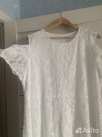Платье новое гипюр р.58-60