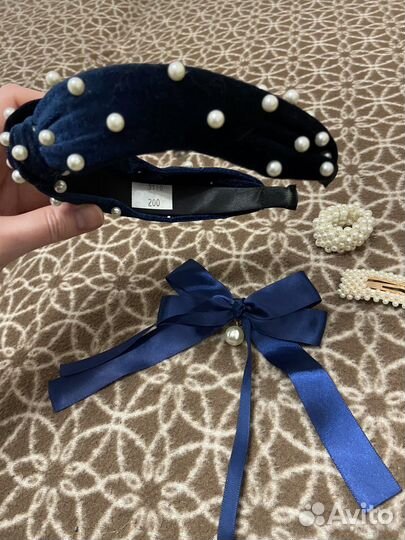 Заколки,ободок,резинка.Цена за все