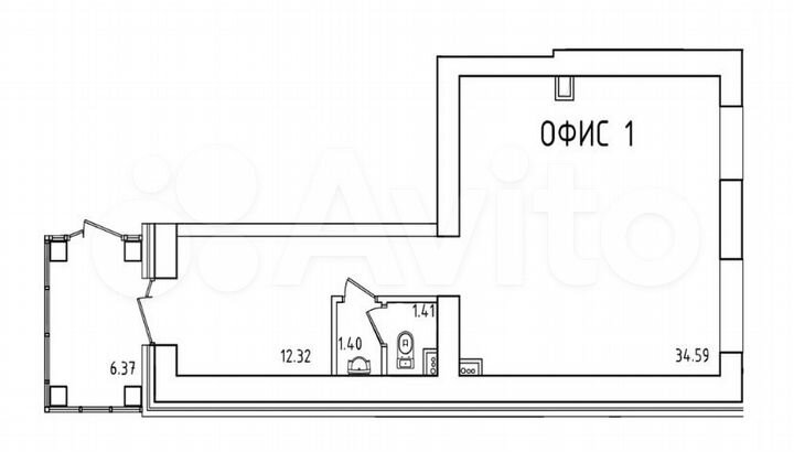 Торговая площадь, 55 м²