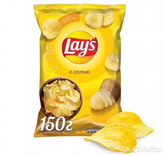 Чипсы картофельные Лейс (lays) с Солью 140г