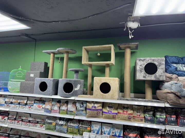 Когтеточка с домиком для кошки новая