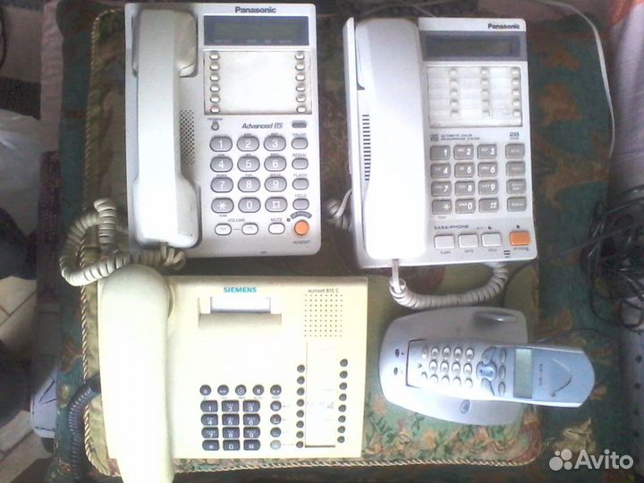 Panasonic, Siemens, Texet(радио) кнопочн. б/у 4 шт