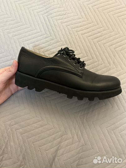 Лоферы женские черные 38 размер натуральная кожа