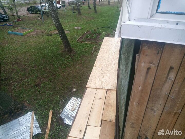 Ремонт крыши балкона