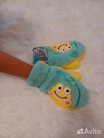 Варежки меховые новые зимние