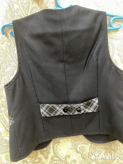 Школьная форма для девочки 128 синяяв клетку