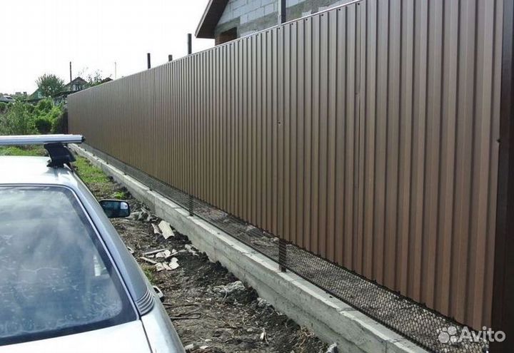 Забор профлист профнастил