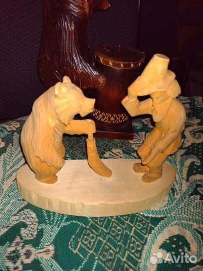 Резные фигурки из дерева СССР