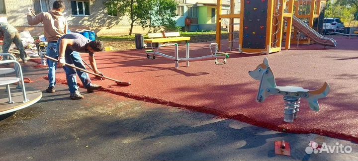 Бесшовное резиновое покрытие под ключ