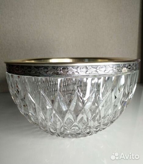 Ваза для фруктов Хрусталь Мельхиор СССР