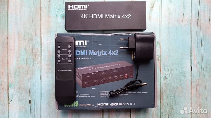 Матричный разветвитель hdmi 4х2 Ultra HD (4Кх2K)