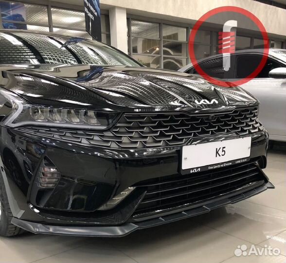 Сплиттер переднего бампера Kia K5 (2020-2022)