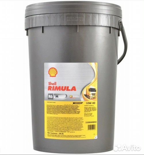 Масло моторное Shell Rimula R6 M 10w40 20л