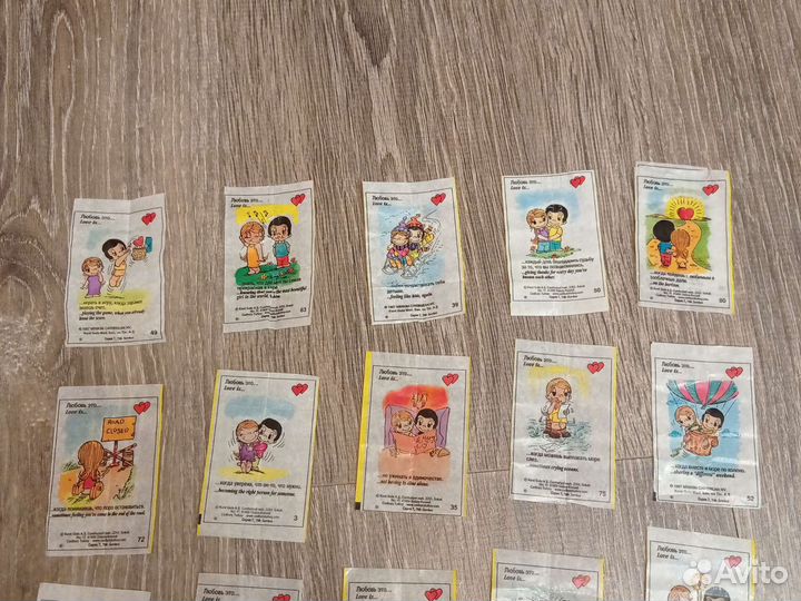 Вкладыши от жвачек love is коллекция