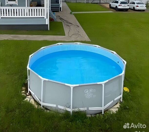 Каркасный бассейн 366 на 100 + Лестница