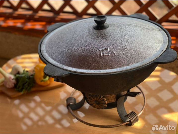 Узбекский, Намаганский Чугунный Казан 12л