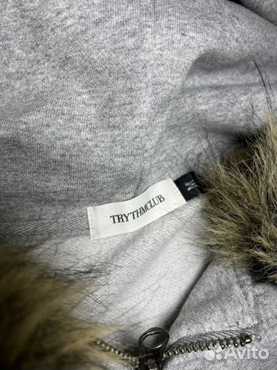 Zip hoodie с мехом