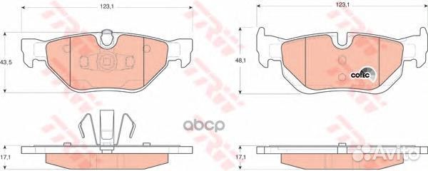 Колодки задние BMW 1 E81, E87, 3 E90, X1 E84 GD