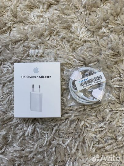 Зарядное устройство iPhone5W + USB на Lightning