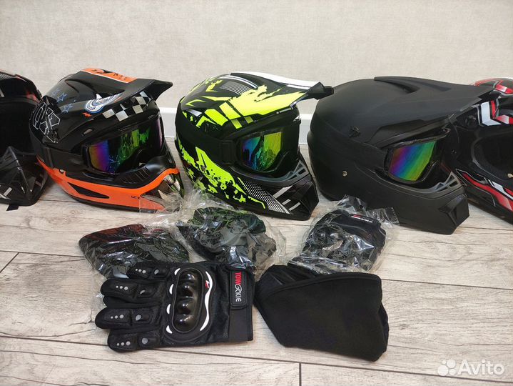 Мото шлем детский и взрослый кроссовый