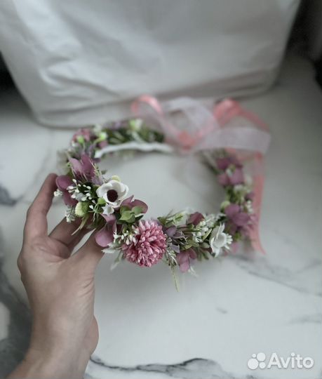 Венок на голову из цветов