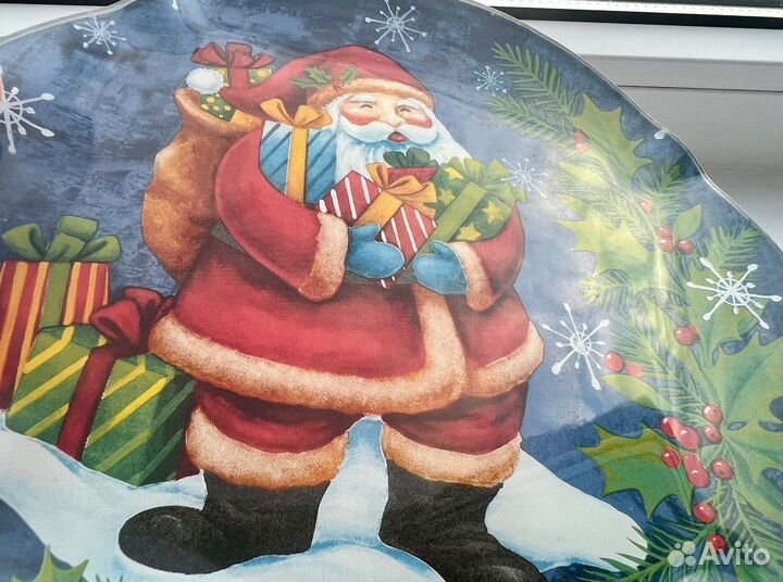 Тарелка для сервировки новогодняя 20 см