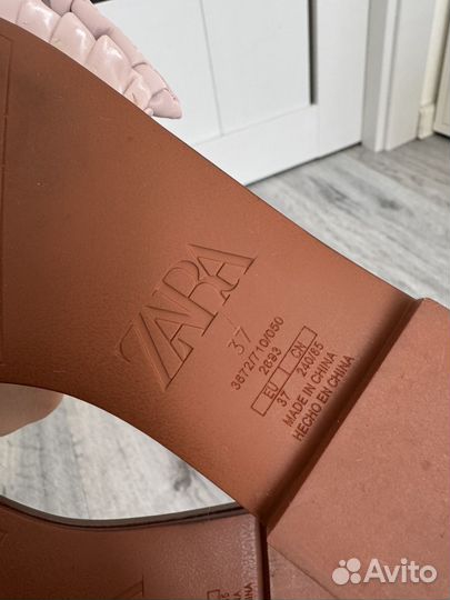 Шлепки zara 37