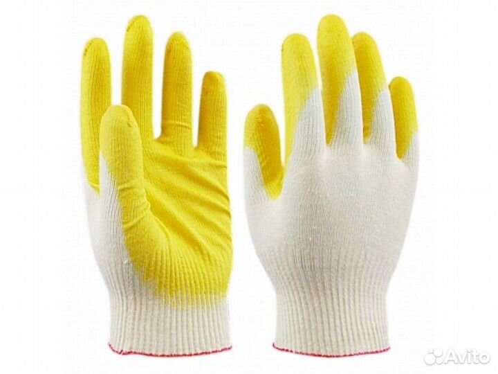 Перчатки хб с 1-м латексным обливом