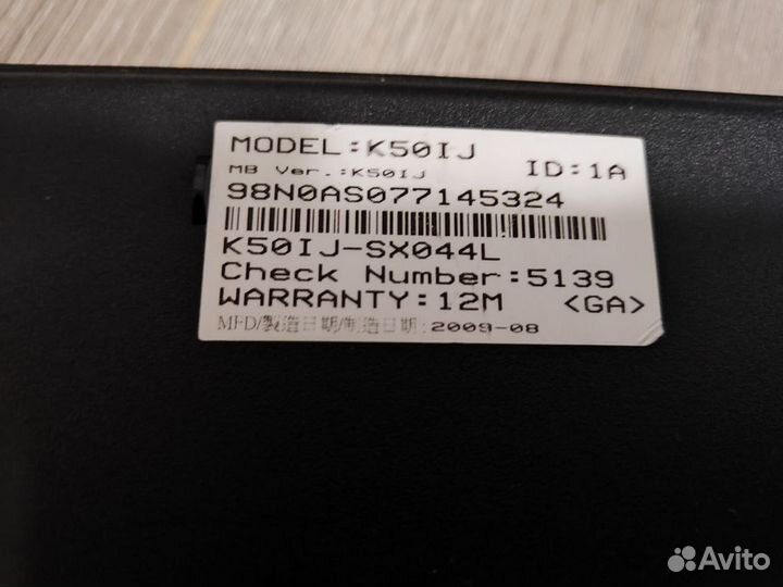 Ноутбук Asus K50IJ