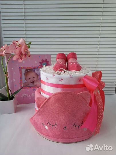 Торт из памперсов, подарок на выписку, на рождение