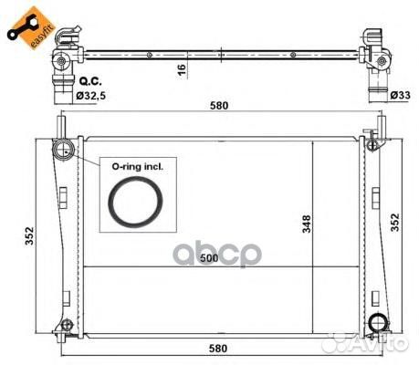 Радиатор двигателя 58274 NRF
