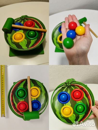 Мягкие резиновые кубики 9 шт + сортер стучалка