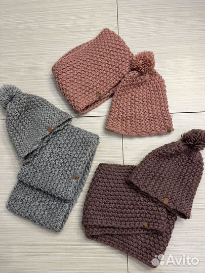 Шапка и снуд р.52 (Pomp de Lux)