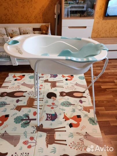 Ванночка с горкой для купания happy baby