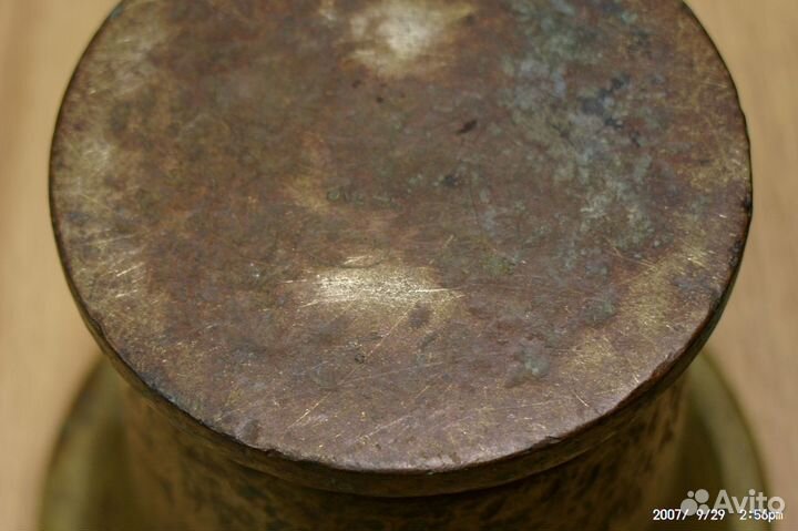 Антикварная бронзовая ступка