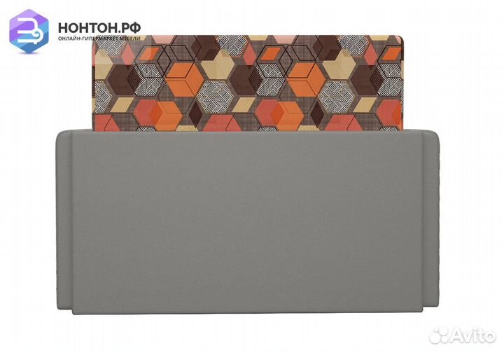 Диван выкатной Виктория-5 с узором коричневый