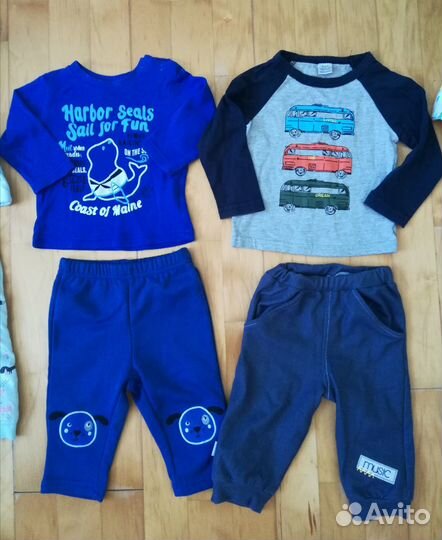 Большой пакет тёплой одежды на мальчика 68-74р