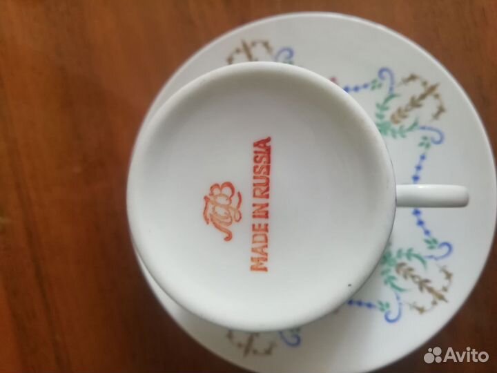 Кофейная пара из костяного фарфора лфз