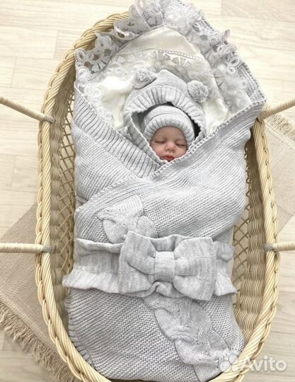 Конверт на выписку для мальчика осень-зима (новый)