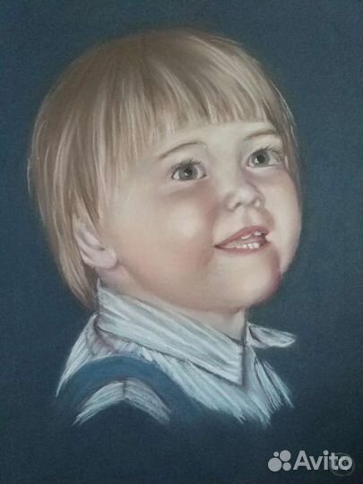 Портрет по фото пастелью или карандашом