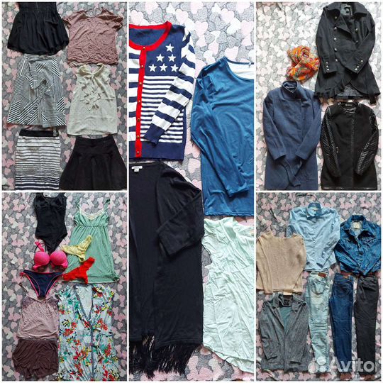 5 больших пакетов женских вещей 42,42-44 размер