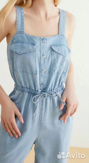 Джинсовый комбинезон