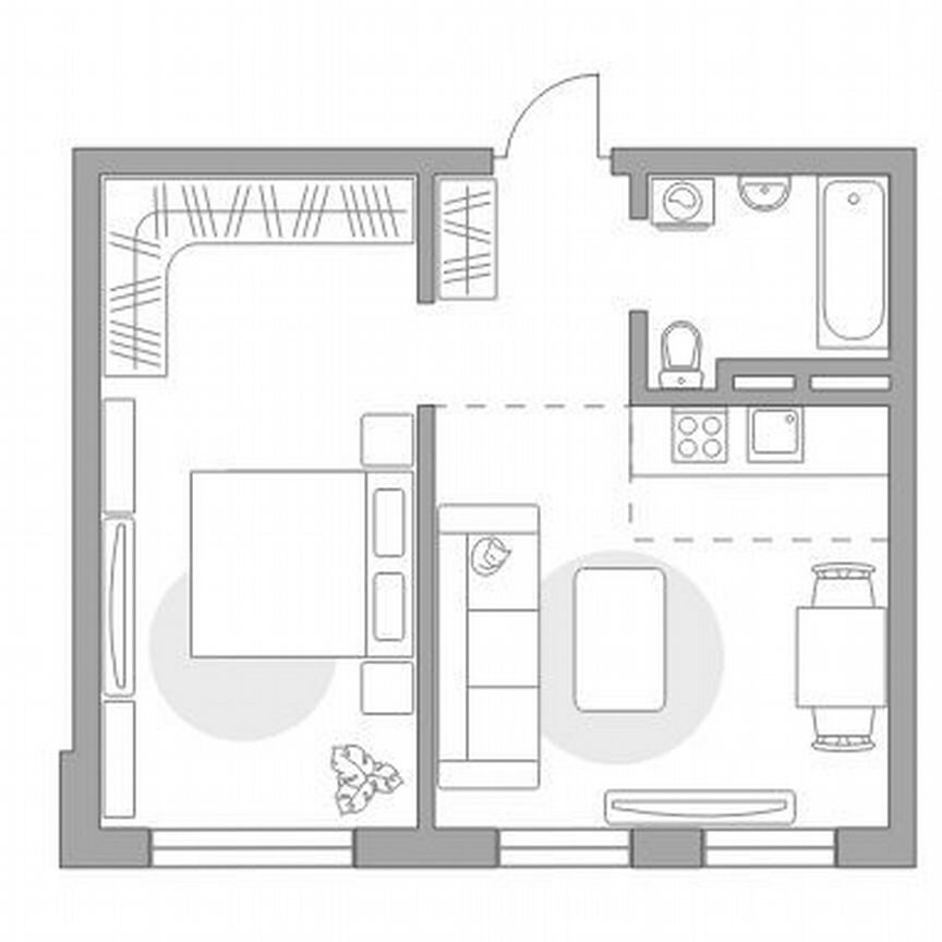 1-к. квартира, 38,9 м², 3/6 эт.