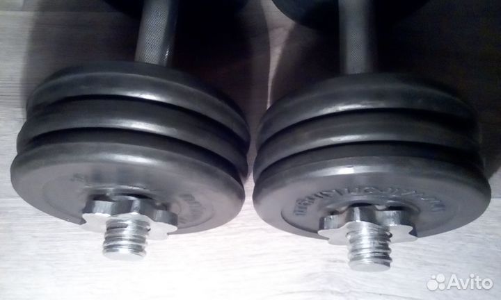 Гантели обрезиненные наборные по 13,4 кг