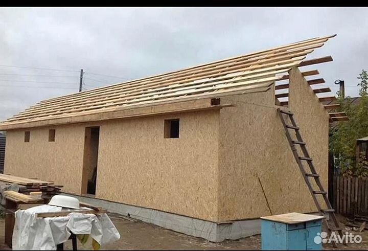 Бригада строителей, дома, пристройки