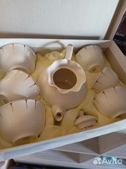 Бронь Чайный сервиз с пиалами новый в коробке